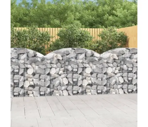 Arkveida Gabiona Grozs, 150X50X100/120 Cm, Cinkota Dzelzs Vidaxl