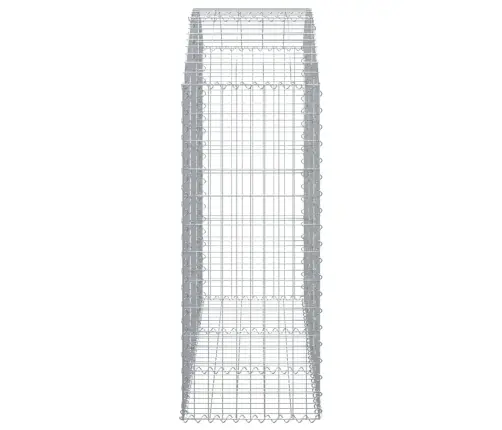 Arkveida Gabiona Grozs, 150X50X120/140 Cm, Cinkota Dzelzs Vidaxl