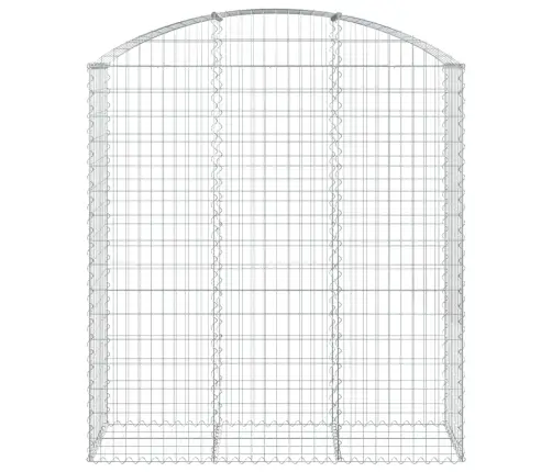 Arkveida Gabiona Grozs, 150X50X160/180 Cm, Cinkota Dzelzs Vidaxl