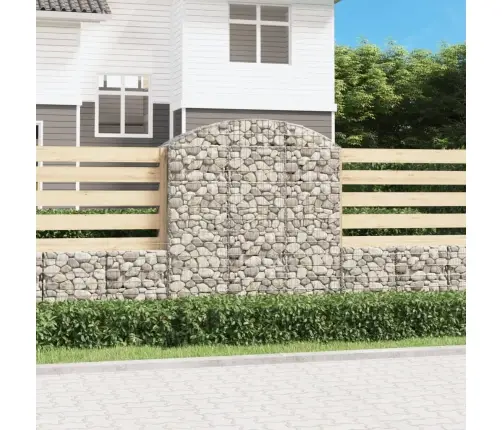 Arkveida Gabiona Grozs, 150X50X160/180 Cm, Cinkota Dzelzs Vidaxl