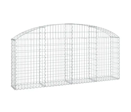 Arkveida Gabiona Grozs, 200X30X80/100 Cm, Cinkota Dzelzs Vidaxl
