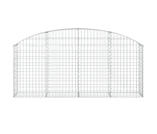 Arkveida Gabiona Grozs, 200X30X80/100 Cm, Cinkota Dzelzs Vidaxl