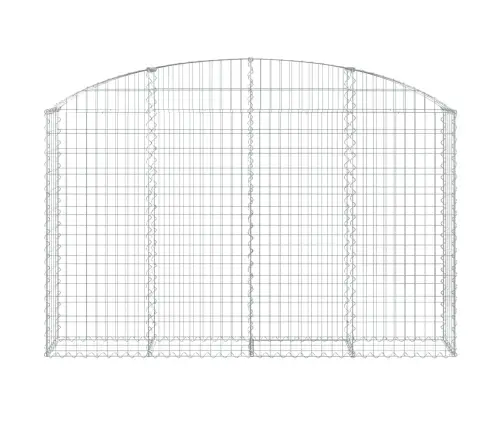 Arkveida Gabiona Grozs, 200X30X120/140 Cm, Cinkota Dzelzs Vidaxl