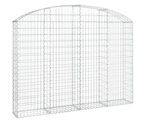 Arkveida Gabiona Grozs, 200X30X140/160 Cm, Cinkota Dzelzs Vidaxl