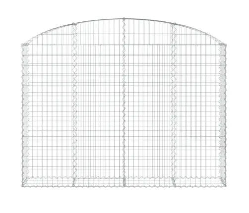 Arkveida Gabiona Grozs, 200X30X140/160 Cm, Cinkota Dzelzs Vidaxl