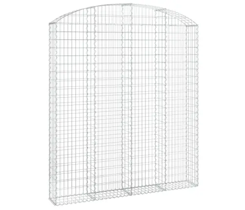 Arkveida Gabiona Grozs, 200X30X220/240 Cm, Cinkota Dzelzs Vidaxl