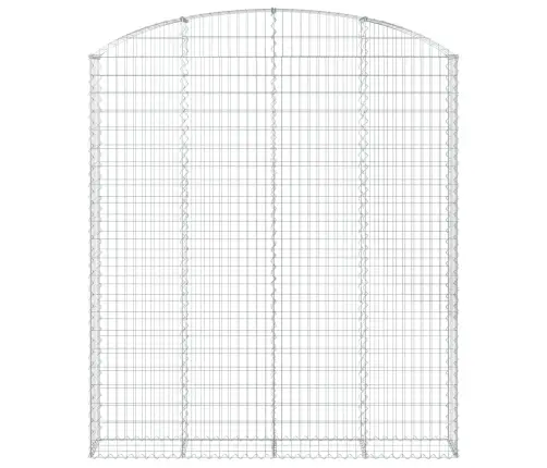 Arkveida Gabiona Grozs, 200X30X220/240 Cm, Cinkota Dzelzs Vidaxl