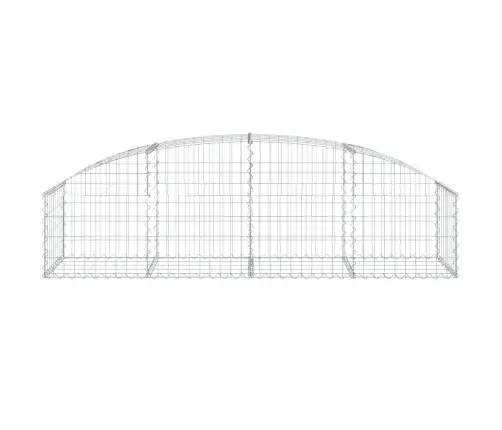 Arkveida Gabiona Grozs, 200X50X40/60 Cm, Cinkota Dzelzs Vidaxl