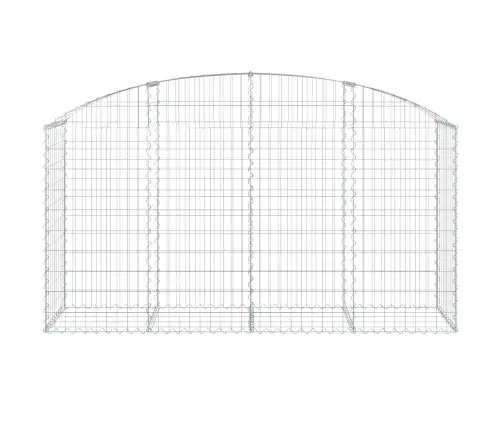 Arkveida Gabiona Grozs, 200X50X100/120 Cm, Cinkota Dzelzs Vidaxl