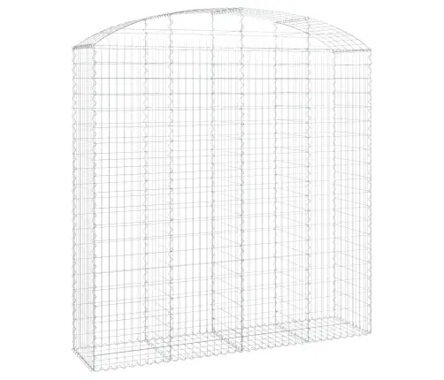 Arkveida Gabiona Grozs, 200X50X200/220 Cm, Cinkota Dzelzs Vidaxl