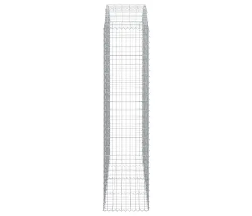 Arkveida Gabiona Grozs, 200X50X200/220 Cm, Cinkota Dzelzs Vidaxl