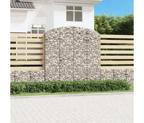 Arkveida Gabiona Grozs, 200X50X200/220 Cm, Cinkota Dzelzs Vidaxl