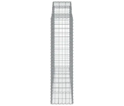 Arkveida Gabiona Grozs, 200X50X160/180 Cm, Cinkota Dzelzs Vidaxl
