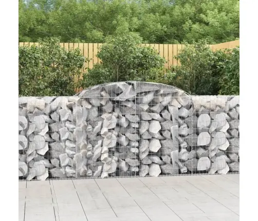 Išlenktas Gabiono Krepšys, 300X50X100/120cm Geležis