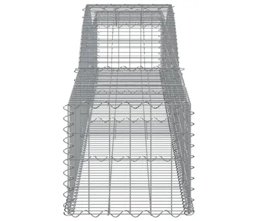 Arkveida Gabiona Grozs, 400X50X40/60 Cm, Cinkota Dzelzs Vidaxl