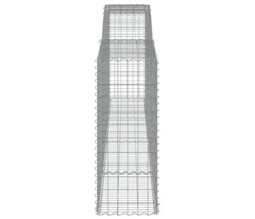 Arkveida Gabiona Grozs, 400X50X120/140 Cm, Cinkota Dzelzs Vidaxl