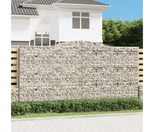 Arkveida Gabiona Grozs, 400X50X200/220 Cm, Cinkota Dzelzs Vidaxl