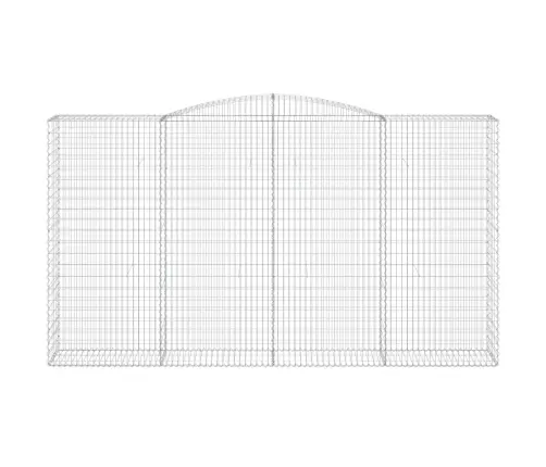 Arkveida Gabiona Grozs, 400X50X220/240 Cm, Cinkota Dzelzs Vidaxl