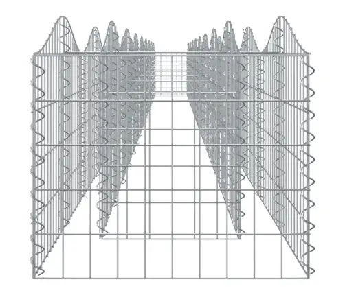 Arkveida Gabiona Grozs, 800X50X50 Cm, Cinkota Dzelzs Vidaxl