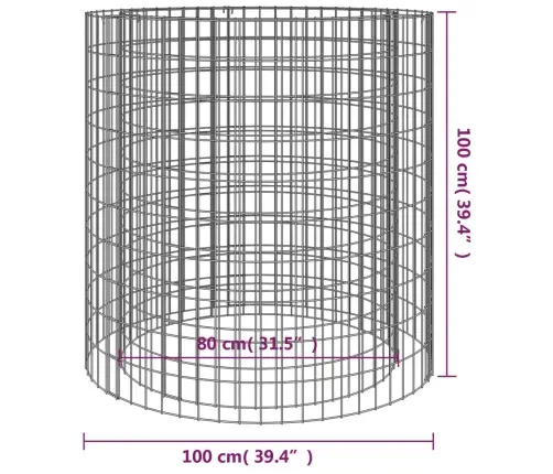 Gabiono Laužavietė, 100Cm Skersmens, Galvanizuota Geležis