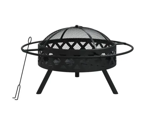 Ugunskura Trauks Ar Kruķi, 70 Cm, Xxl Izmērs, Tērauds Vidaxl