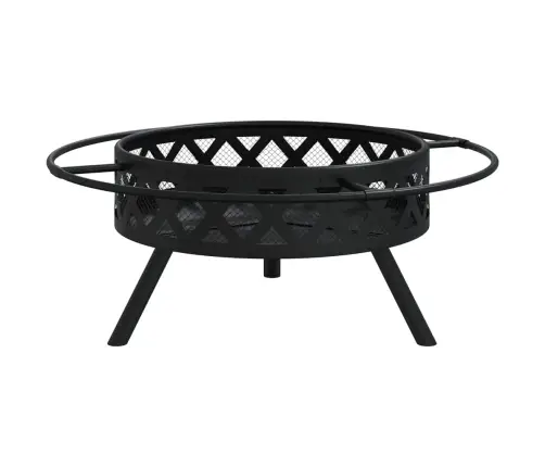 Ugunskura Trauks Ar Kruķi, 70 Cm, Xxl Izmērs, Tērauds Vidaxl