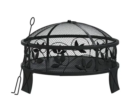 Ugunskura Trauks Ar Kruķi, 50 Cm, Xxl Izmērs, Tērauds Vidaxl