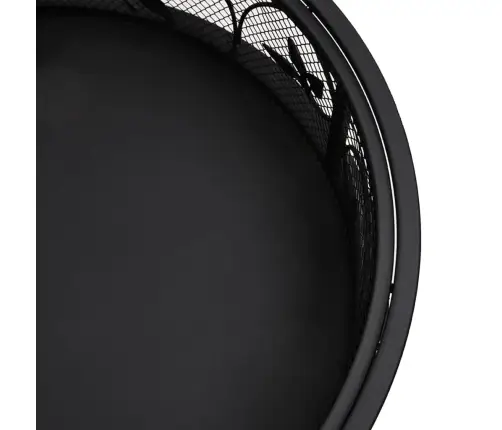 Ugunskura Trauks Ar Kruķi, 50 Cm, Xxl Izmērs, Tērauds Vidaxl