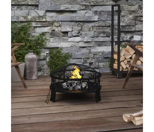 Ugunskura Trauks Ar Kruķi, 50 Cm, Xxl Izmērs, Tērauds Vidaxl