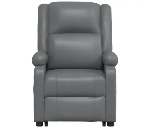 Atsistojantis Masažinis Krėslas, Pilkos Spalvos, Dirbtinė Oda