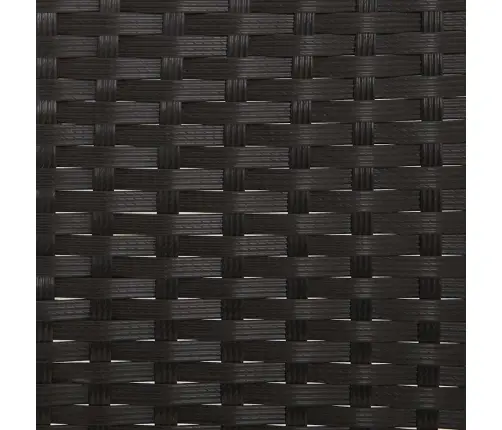 Trīsvietīgs Dārza Sols Ar Matračiem, Melna Pe Rotangpalma Vidaxl