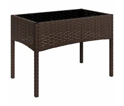 4-Daļīgs Dārza Atpūtas Mēbeļu Komplekts, Brūna Pe Rotangpalma Vidaxl