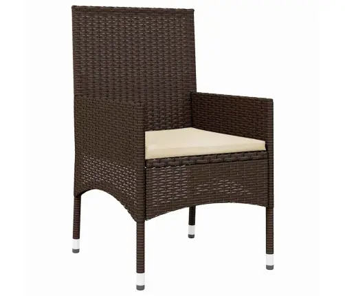 4-Daļīgs Dārza Atpūtas Mēbeļu Komplekts, Brūna Pe Rotangpalma Vidaxl