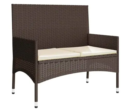 4-Daļīgs Dārza Atpūtas Mēbeļu Komplekts, Brūna Pe Rotangpalma Vidaxl