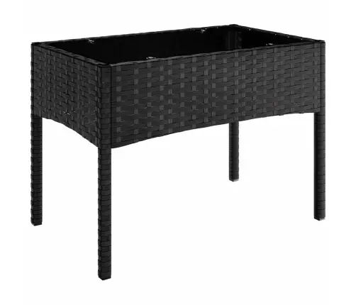 4-Daļīgs Dārza Atpūtas Mēbeļu Komplekts, Melna Pe Rotangpalma Vidaxl