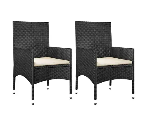 4-Daļīgs Dārza Atpūtas Mēbeļu Komplekts, Melna Pe Rotangpalma Vidaxl