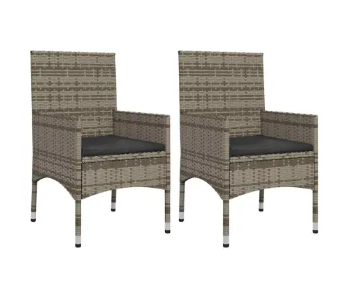 4-Osaline Aiamööblikomplekt Patjadega, Hall, Polürotang