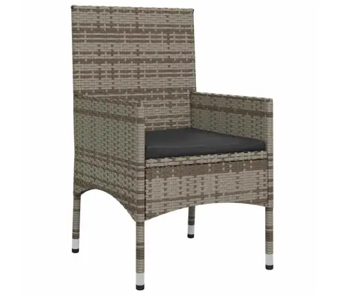 4-Osaline Aiamööblikomplekt Patjadega, Hall, Polürotang