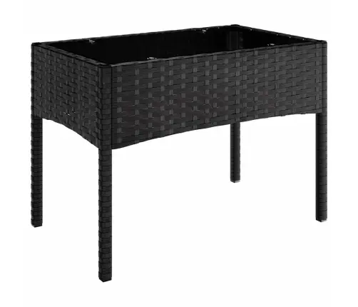 4-Daļīgs Dārza Atpūtas Mēbeļu Komplekts, Melna Pe Rotangpalma Vidaxl