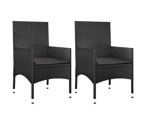 4-Daļīgs Dārza Atpūtas Mēbeļu Komplekts, Melna Pe Rotangpalma Vidaxl