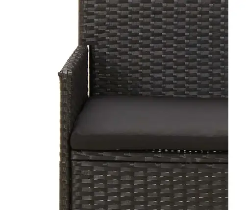 4-Daļīgs Dārza Atpūtas Mēbeļu Komplekts, Melna Pe Rotangpalma Vidaxl