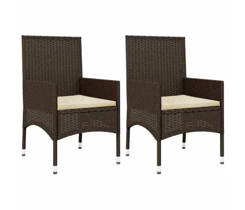 4-Daļīgs Dārza Atpūtas Mēbeļu Komplekts, Brūna Pe Rotangpalma Vidaxl