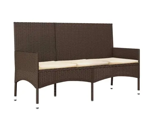 4-Daļīgs Dārza Atpūtas Mēbeļu Komplekts, Brūna Pe Rotangpalma Vidaxl