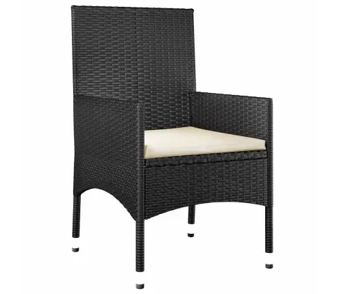 4-Daļīgs Dārza Atpūtas Mēbeļu Komplekts, Melna Pe Rotangpalma Vidaxl