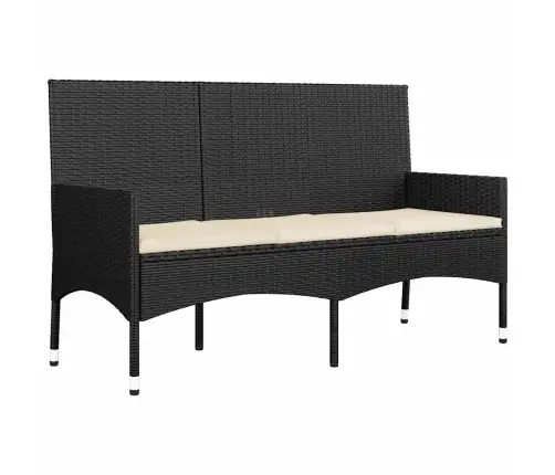 4-Daļīgs Dārza Atpūtas Mēbeļu Komplekts, Melna Pe Rotangpalma Vidaxl