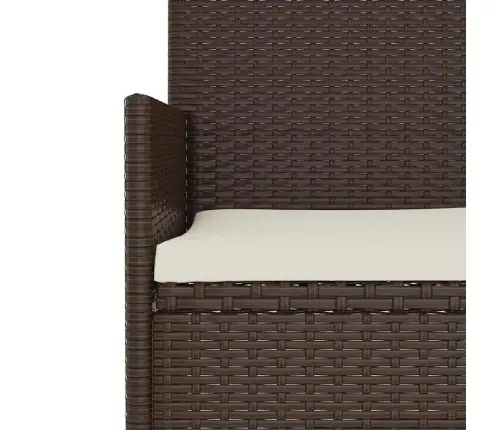 Sodo Komplektas Su Pagalvėlėmis, 4 Dalių, Rudas, Poliratanas