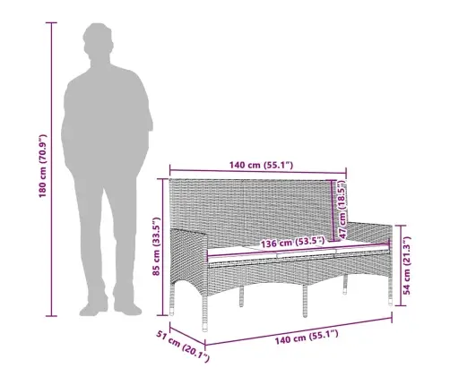 4-Daļīgs Dārza Atpūtas Mēbeļu Komplekts, Pelēka Pe Rotangpalma Vidaxl