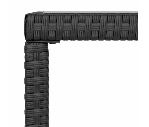 4-Osaline Aiamööblikomplekt Patjadega, Must, Polürotang