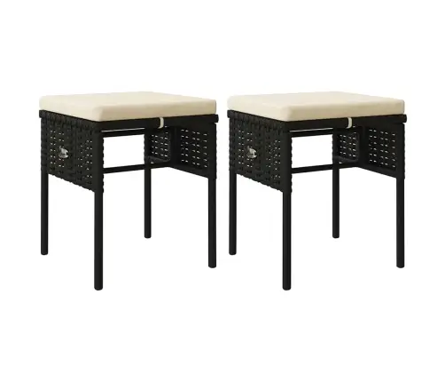 6-Daļīgs Dārza Atpūtas Mēbeļu Komplekts, Melna Pe Rotangpalma Vidaxl