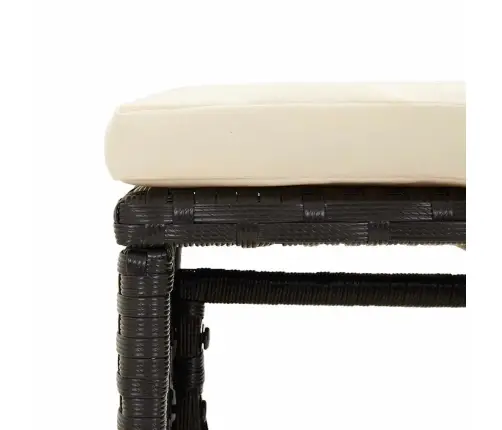 6-Daļīgs Dārza Atpūtas Mēbeļu Komplekts, Melna Pe Rotangpalma Vidaxl